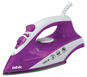 Утюг BBK ISE-1802 фиол 1,8 кВт,пар.удар, керам.подошва