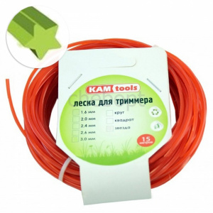Леска для триммера ЗВЕЗДА, d-2,4 мм, дл-25 м, арт. 11025245 [50]  (4620021250510)
