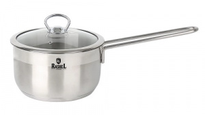 Ковш RASHEL Гретта R-10/20 2л, нерж. сталь, ст.крышка, 16х10,5 см