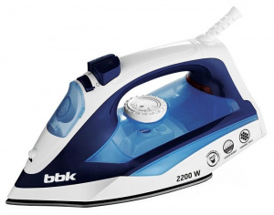Утюг BBK ISE-2201 т-синий 2,2 кВт,пар.удар,керам.подошва